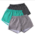 Set of 3 Men'S Striped Print Casual Loungewear Shorts, Machine Washable Soft Sleep Pants, Men'S Lounge And Sleep

Shorts