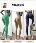 3 Pcs Women's High Waist Ankle Leggings Solid Red Knit Fabric Regular